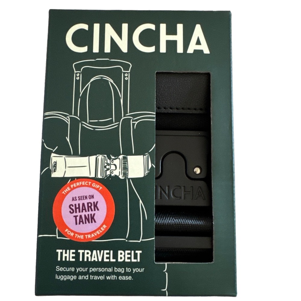 CINCHA Travel The Travel Belt CT-TB-JET-19 Black w/Buckle New in Box